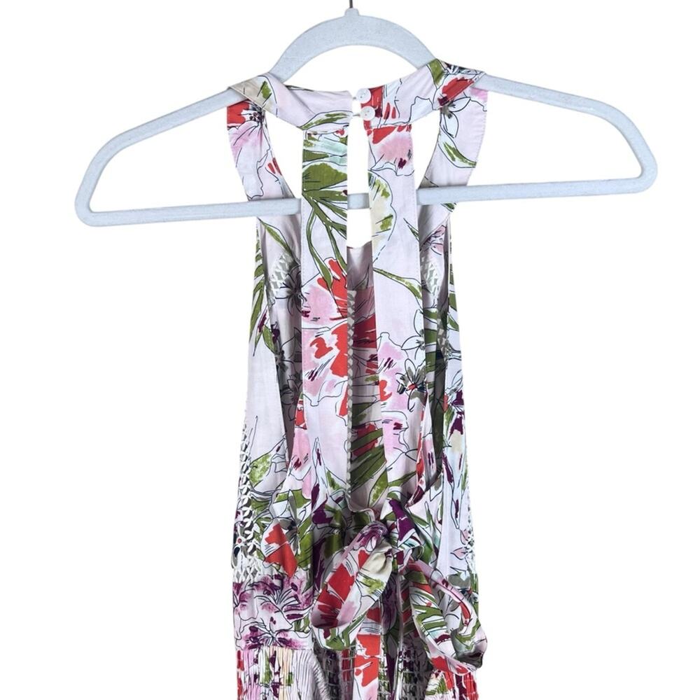 Abel the Label NWT Floral Maxi Dress Small Asymmetrical Tropical Anthropologie - Picture 8 of 14
